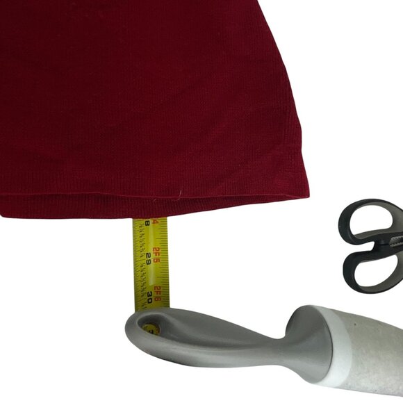 Eddie Bauer Wool Blend V-Neck Pullover Sweater Red L Tall Relaxed Fit Vibrant - Picture 9 of 9